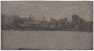 Tamiza w Battersea (olej na tablicy akademii) autorstwa Paul Fordyce Maitland