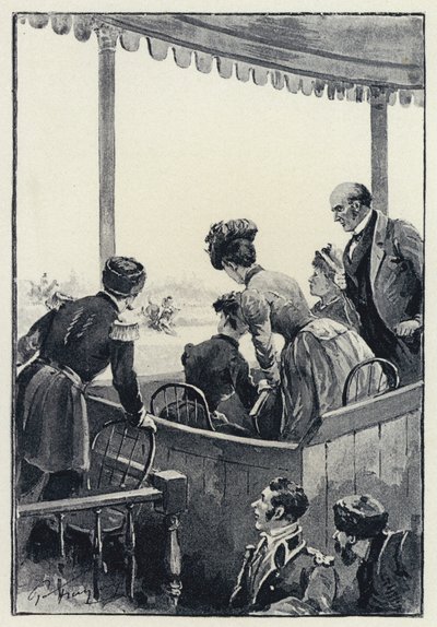 Ilustracja do Anny Kareniny: Wyścig (lito) autorstwa Paul Frenzeny