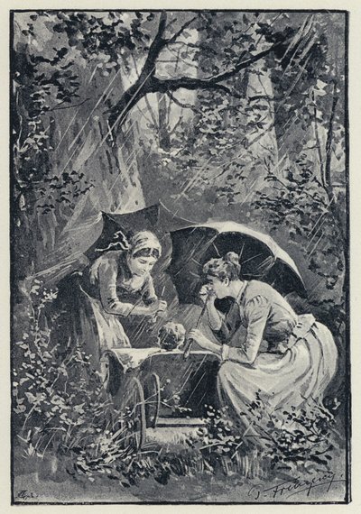 Ilustracja do Anny Kareniny: Burza w lesie Kolok (lito) autorstwa Paul Frenzeny