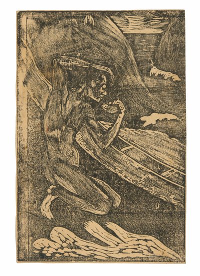 Rybak pijący obok swojego kajaka autorstwa Paul Gauguin