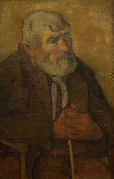 Stary człowiek z kijem autorstwa Paul Gauguin