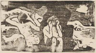 Pod Czarnymi Skałami autorstwa Paul Gauguin