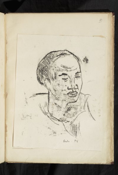 Przed i po - Głowa markizowej kobiety autorstwa Paul Gauguin