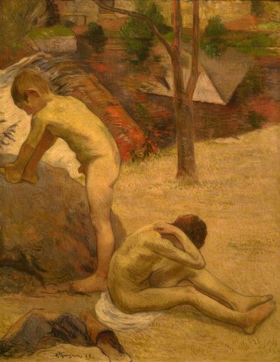 kąpiący się chłopcy bretońscy autorstwa Paul Gauguin