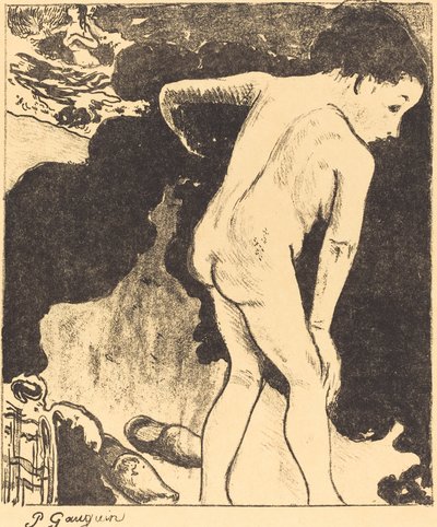 Kąpiących się w Bretanii autorstwa Paul Gauguin