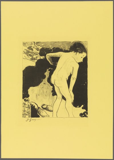 Badende in der Bretagne, aus der "Volpini Suite: Dessins lithographiques" autorstwa Paul Gauguin