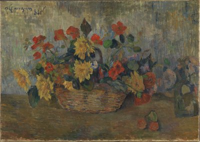 Kosz kwiatów autorstwa Paul Gauguin