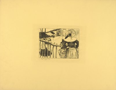 Mulheres Breton por um Fencepolish autorstwa Paul Gauguin