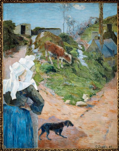 Bretonnes et Veau (olej na płótnie) autorstwa Paul Gauguin