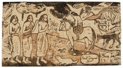 Zmiana miejsca zamieszkania, z Suity późnych rycin drewnianych autorstwa Paul Gauguin
