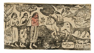 Zmiana miejsca zamieszkania, z Suity późnych rycin drewnianych autorstwa Paul Gauguin