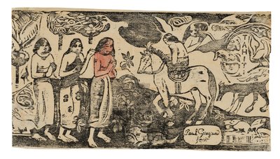 Zmiana miejsca zamieszkania, z Apartamentu późnych drzeworytów autorstwa Paul Gauguin