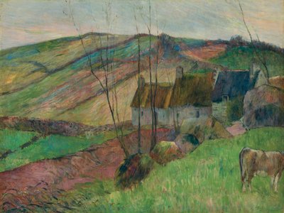 Domki na zboczach Mont Sainte-Marguerite; Domki od strony Montagne Sainte-Marguerite, 1888 autorstwa Paul Gauguin