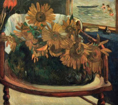 Słoneczniki w fotelu I autorstwa Paul Gauguin
