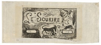 Lis, popiersia dwóch kobiet i królik, nakrycie głowy dla Le sourire autorstwa Paul Gauguin