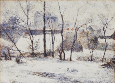 Francuski: La Neige à Vaugirard II, ou Jardin sous la neige I Ogród pod śniegiem autorstwa Paul Gauguin