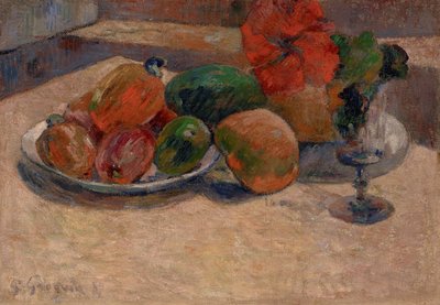 Francuski:  Nature morte aux mangos et à la fleur d