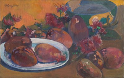 Francuski:  Nature morte aux mangues Martwe życie z mango autorstwa Paul Gauguin