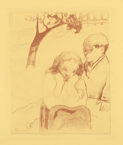 Ludzka nędza autorstwa Paul Gauguin