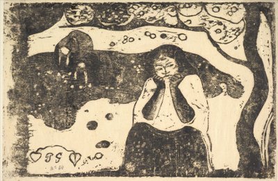 Niedola ludzka, 1898-99. autorstwa Paul Gauguin
