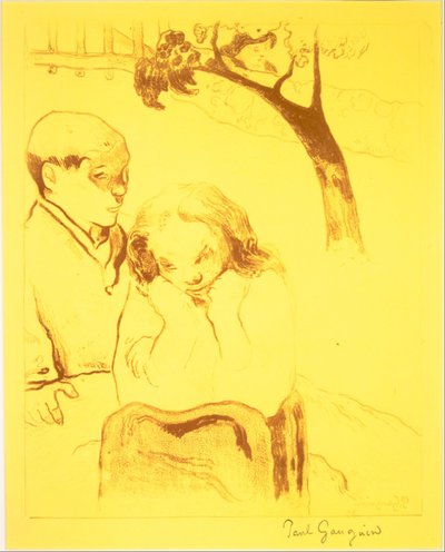 Menschliches Elend, aus der "Volpini Suite: Dessins lithographiques" autorstwa Paul Gauguin