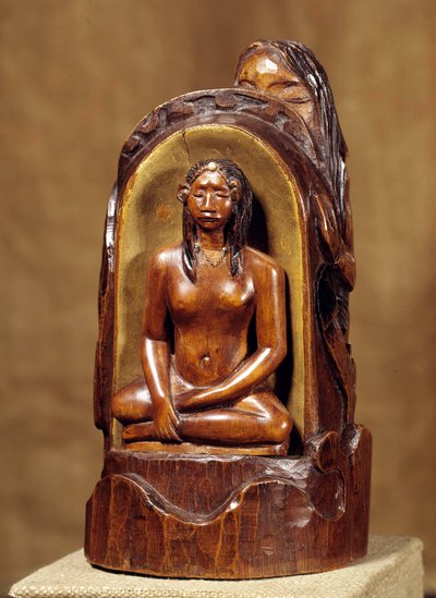 Idol a la pearl Rzeźba w drewnie, złoto i perła autorstwa Paula Gauguina (1848-1903). 1892-1893 niedz. 0,23x0,12x0,11 m Paryż, musee d