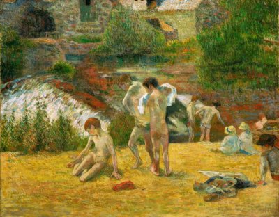 Młodzi Bretoni w wannie, czyli pływanie w Bois d mill autorstwa Paul Gauguin