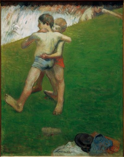 Młodzi Zapaśnicy - Bretania autorstwa Paul Gauguin