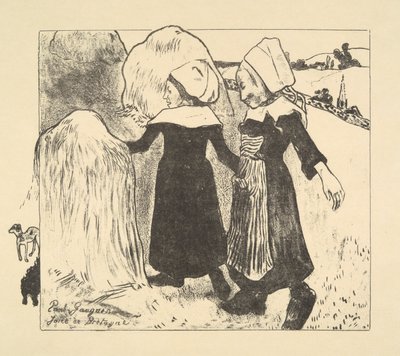 Joies de Bretagne (Radości Bretanii), z serii Volpini autorstwa Paul Gauguin