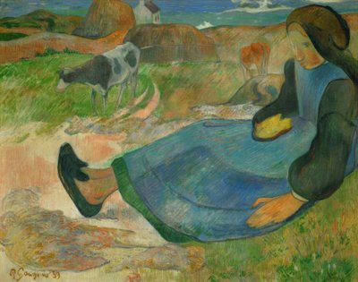 Kowbojka, czyli młoda Bretońska kobieta autorstwa Paul Gauguin