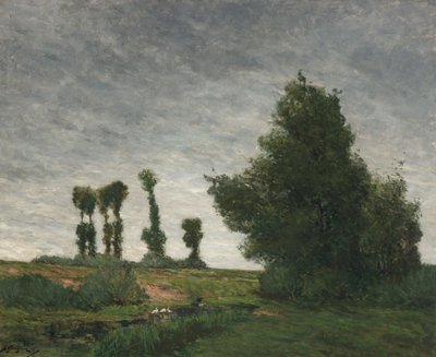 Pejzaż z topolami autorstwa Paul Gauguin