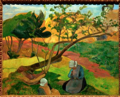 Krajobraz z dwiema bretońskimi kobietami autorstwa Paul Gauguin