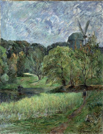 Młyn Królowej w Parku Østervold Młyn Królowej, Park Østervold, 1885. autorstwa Paul Gauguin