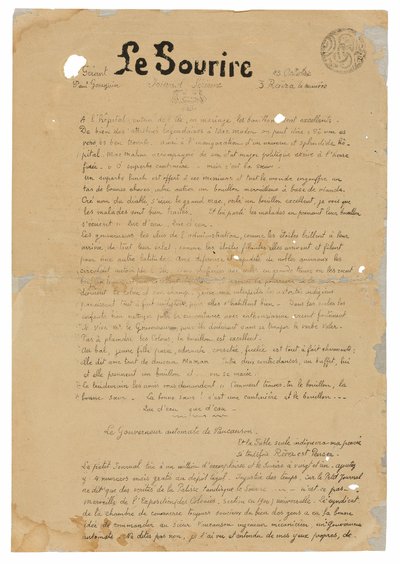 Le sourire: Journal sérieux, 13 października 1899 r. autorstwa Paul Gauguin