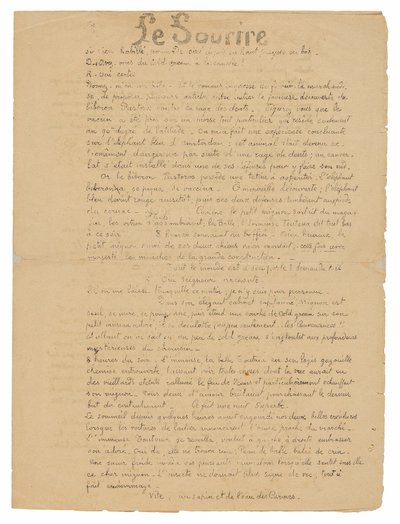 Le sourire: Journal sérieux, 19 września 1899 r. autorstwa Paul Gauguin