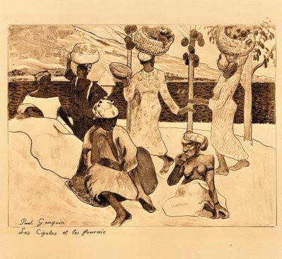 Cykady i mrówki autorstwa Paul Gauguin