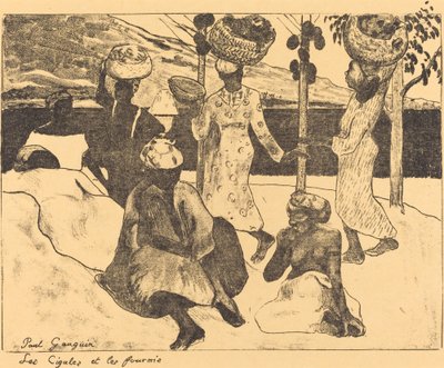 Szarańcza i mrówki: wspomnienie Martyniki autorstwa Paul Gauguin
