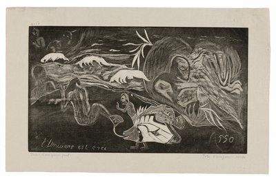L’univers est créé (Wszechświat powstaje), z Noa Noa Suite autorstwa Paul Gauguin