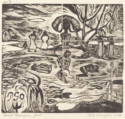 Mahana Atua (Pokarm Bogów) autorstwa Paul Gauguin