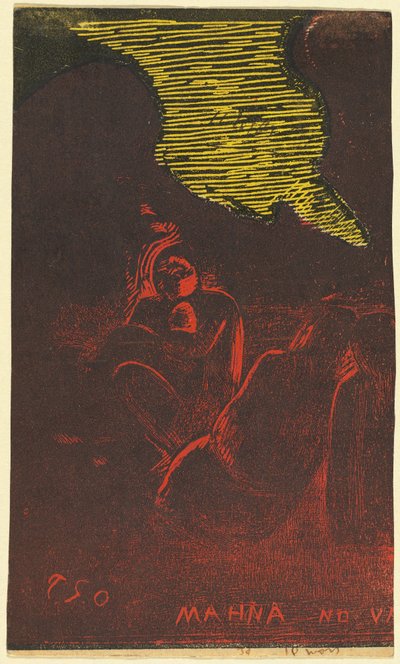 Mahna no Varua Ino (Demon mówi) [verso] autorstwa Paul Gauguin