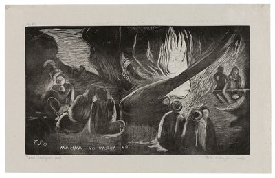 Mahna no varua ino (The Devil Speaks), z albumu Noa Noa Suite autorstwa Paul Gauguin
