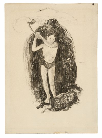 Człowiek z siekierą autorstwa Paul Gauguin