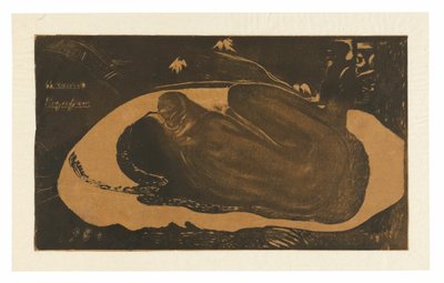 Manau tupapau (Ona myśli o duchu lub Duch myśli o niej), z Suity Noa Noa autorstwa Paul Gauguin