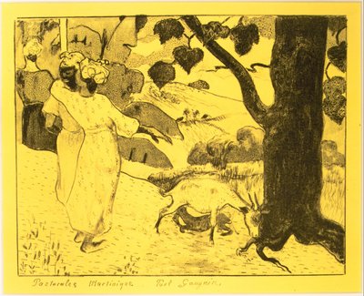 Pastorale z Martyniki, z Suity Volpini: Rysunki litograficzne, 1889., 1889. autorstwa Paul Gauguin