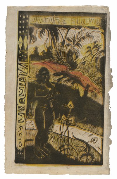 Nawa nawy fenua (Wspaniała Kraina), z Noa Noa Suite autorstwa Paul Gauguin