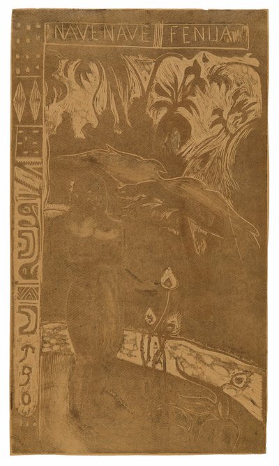 Nawa nawy fenua (Wspaniała Kraina), z Noa Noa Suite autorstwa Paul Gauguin
