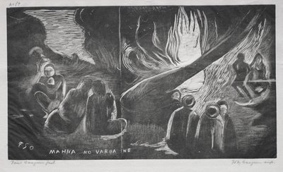 Noe, diabeł mówi Mahna bez złego ducha, 1893-94. autorstwa Paul Gauguin