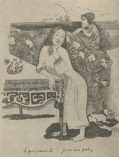 O czym myślisz, że nie wiem, 1936 autorstwa Paul Gauguin