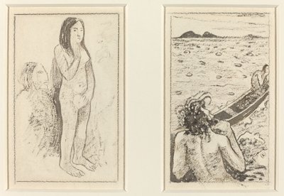 Parau No Te Varau Ino (po lewej); Legenda Tahiti (po prawej) autorstwa Paul Gauguin