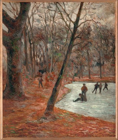 Łyżwiarze w parku Frederiksberg (olej na płótnie) autorstwa Paul Gauguin